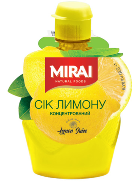 Концентрований сік лимонний Mirai 220 мл